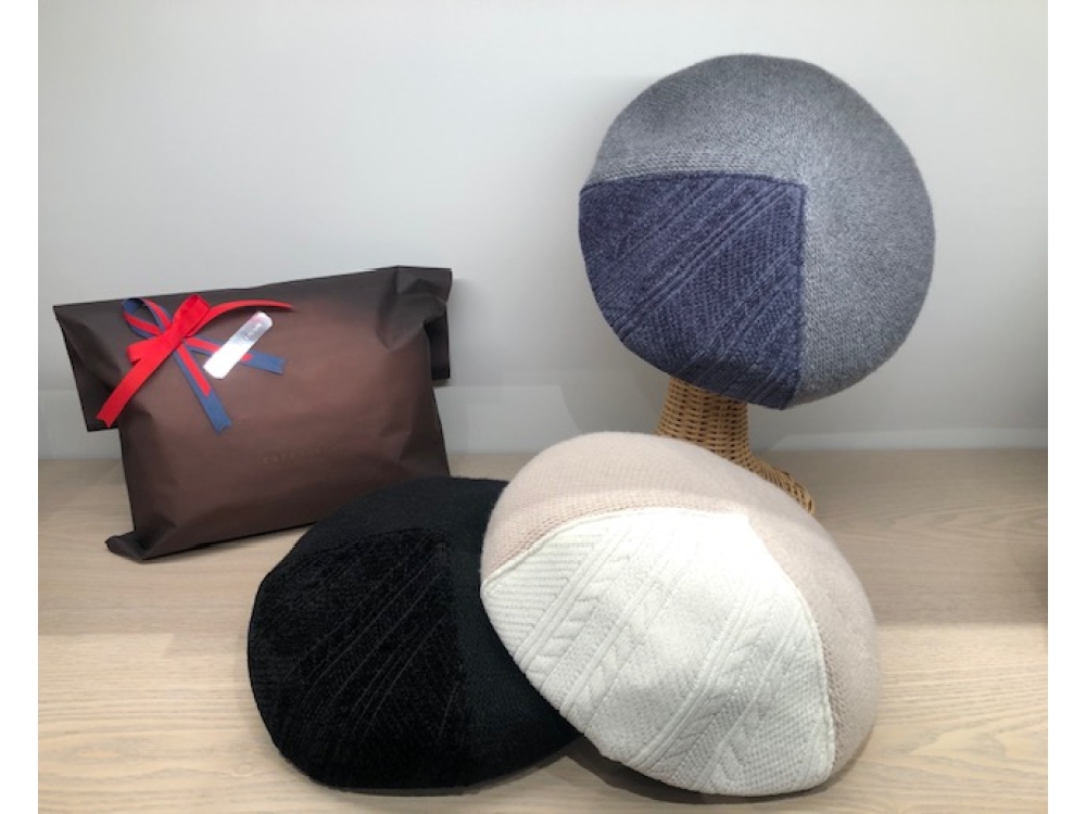 カシミヤ混ベレー